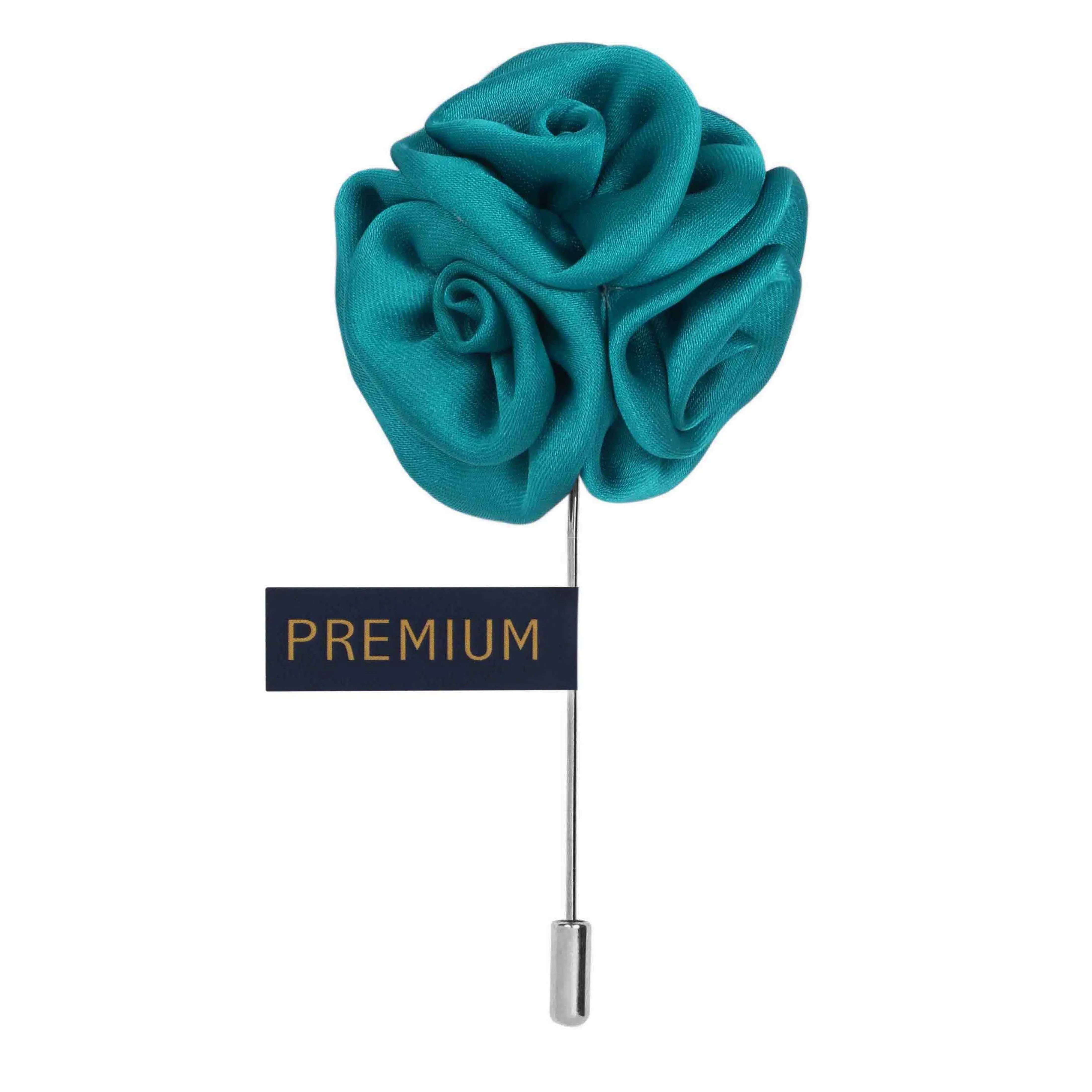 Peluche Ranunculus Flower Sky Blue Brooch Lapel Pin