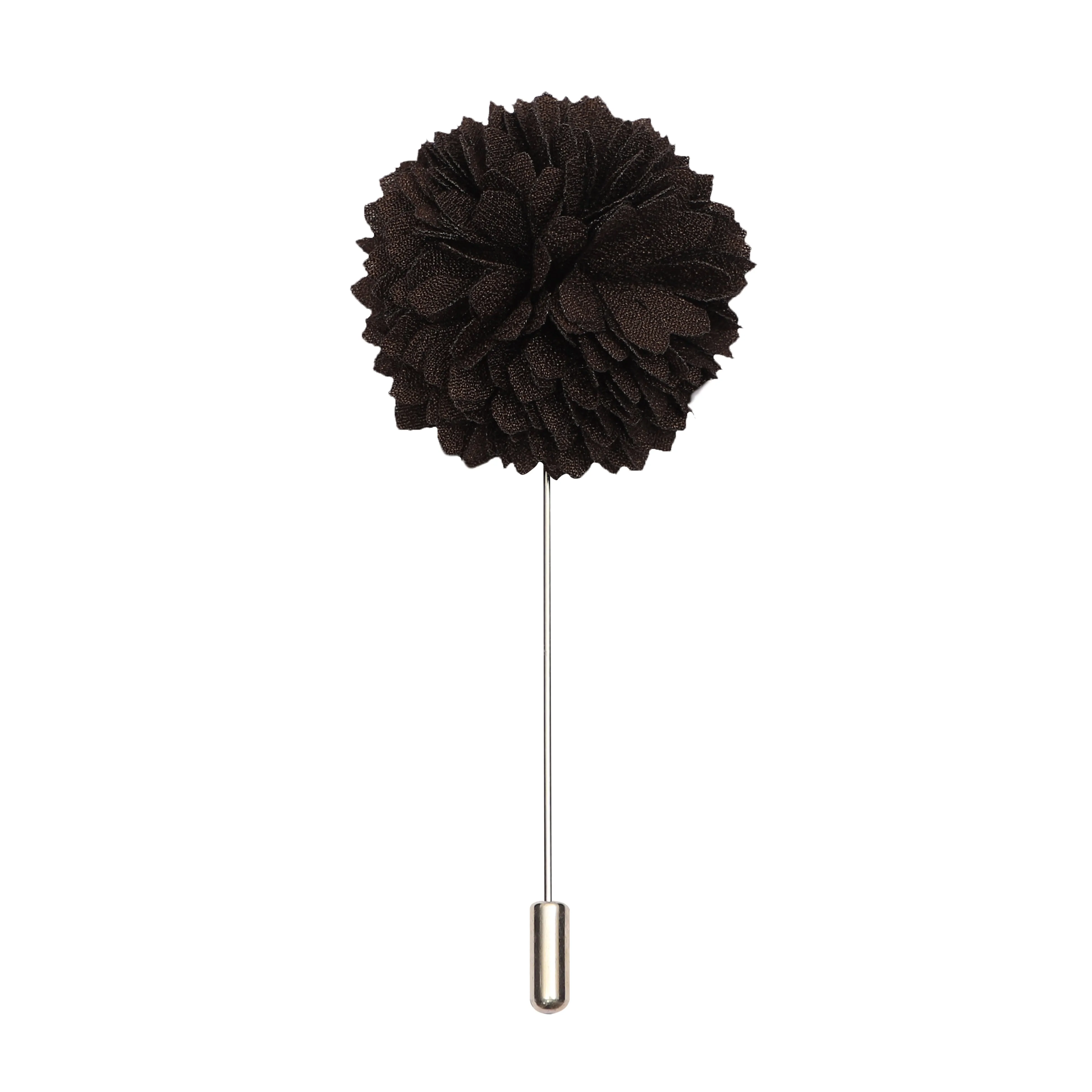 Peluche Ravishing Floral Designed Grey Brooch For Men