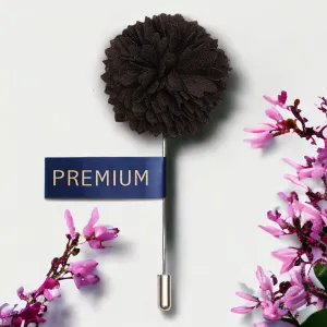 Peluche Ravishing Floral Designed Grey Brooch For Men