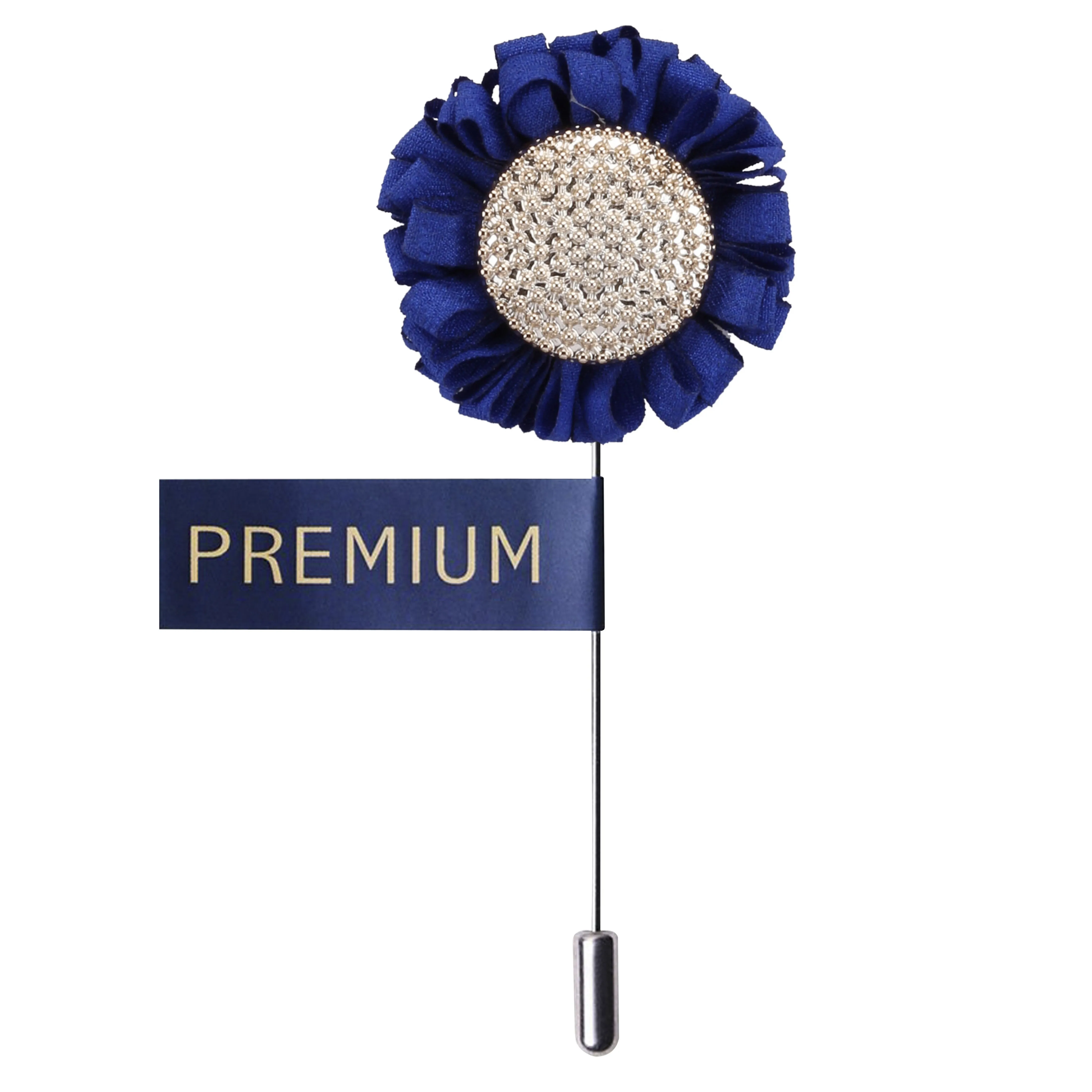 Peluche Sun Flower Blue, Golden Brooch Lapel Pin