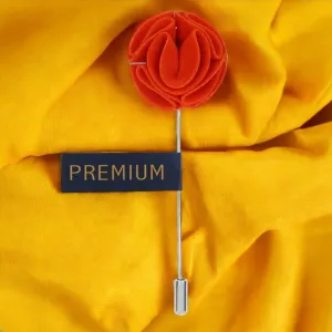 Peluche The Dahlia Flower Orange Brooch Lapel Pin