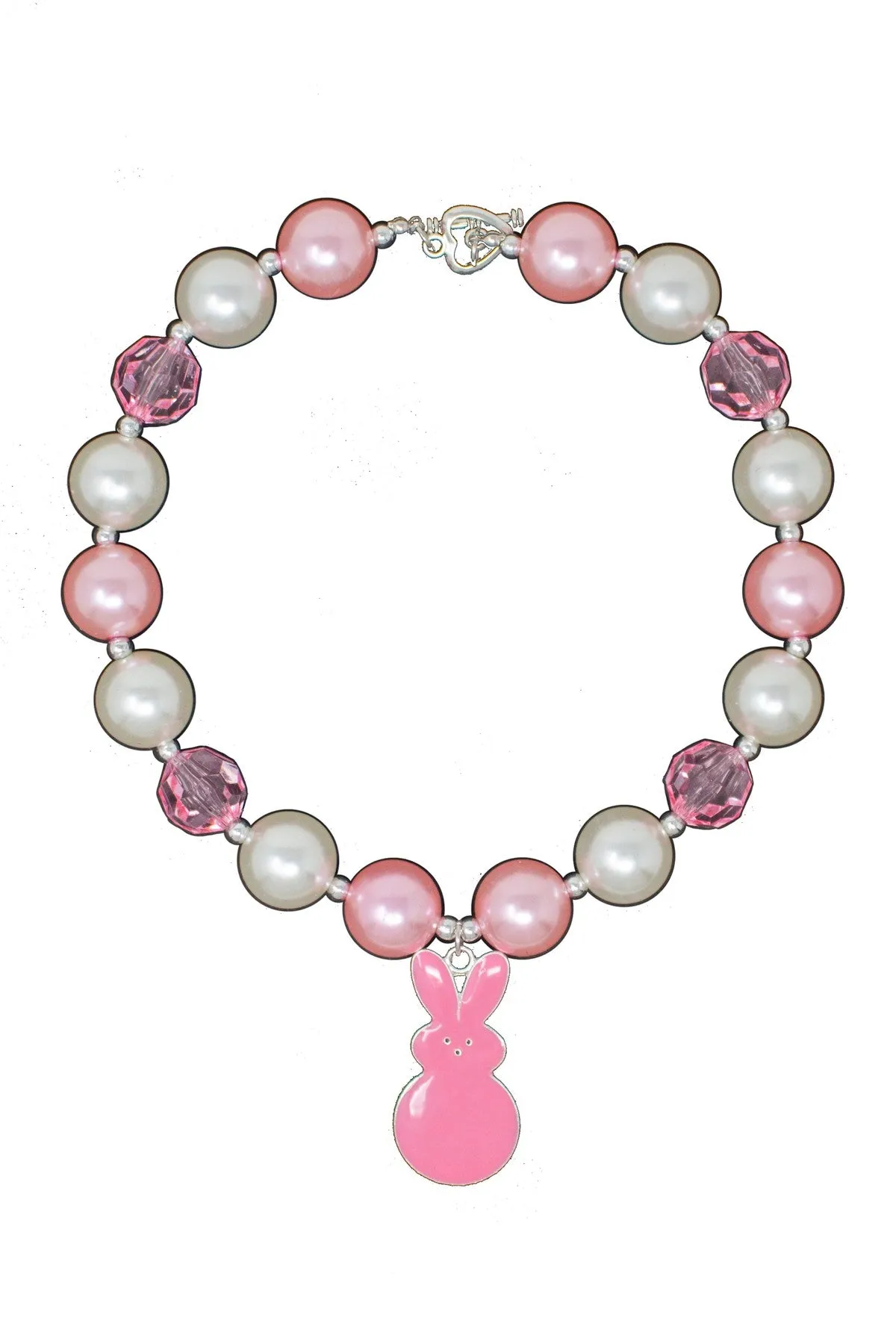 Pink Peep Bunny Bubblegum Necklace