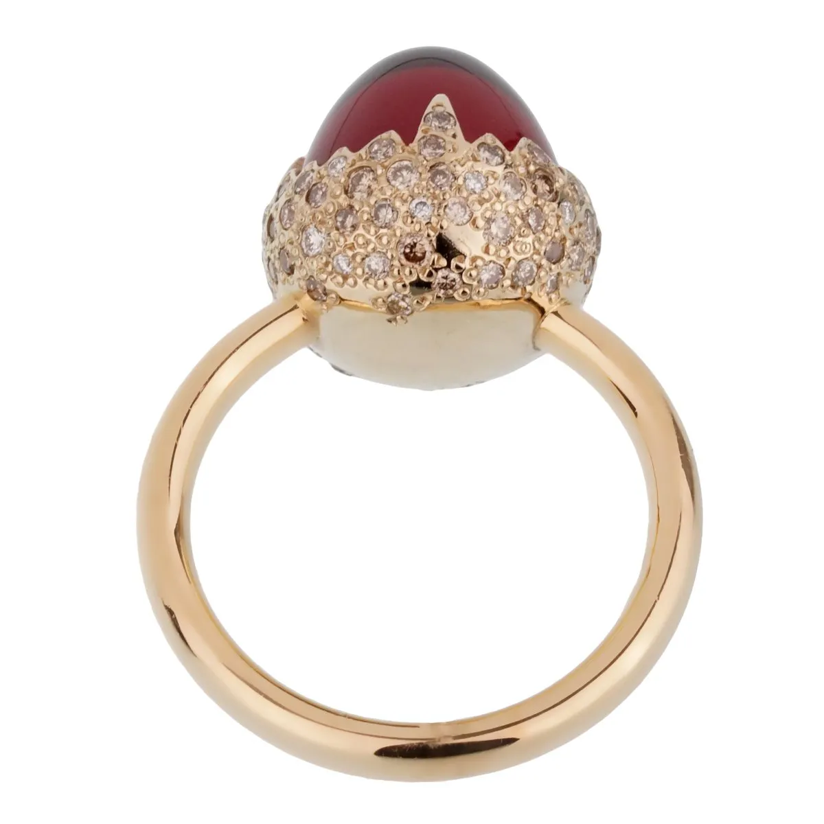 Pomellato 6 Carat Garnet Diamond Rose Gold Ring