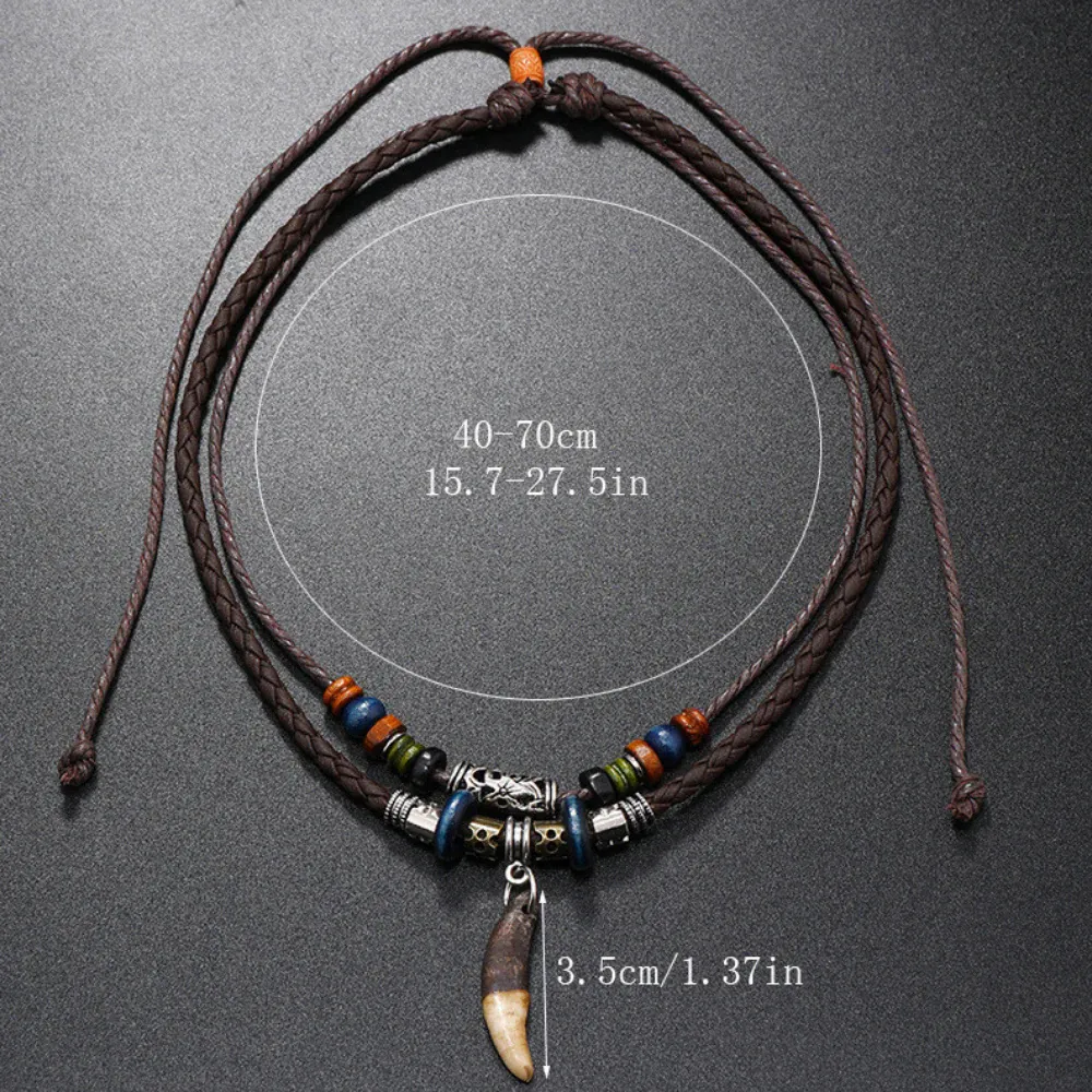 "Ethnic Leather" Necklaces