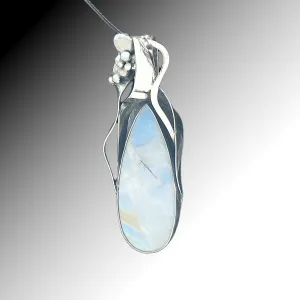 Rainbow Moonstone Silver Pendant