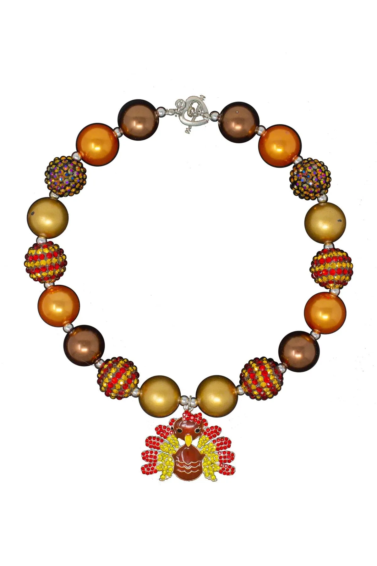 Red & Yellow Turkey Bubblegum Necklace