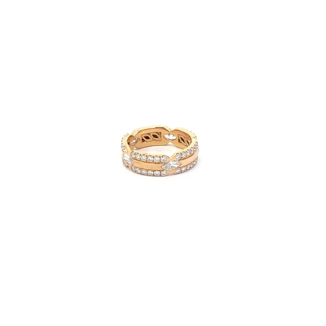 Rose Gold and Diamond Band