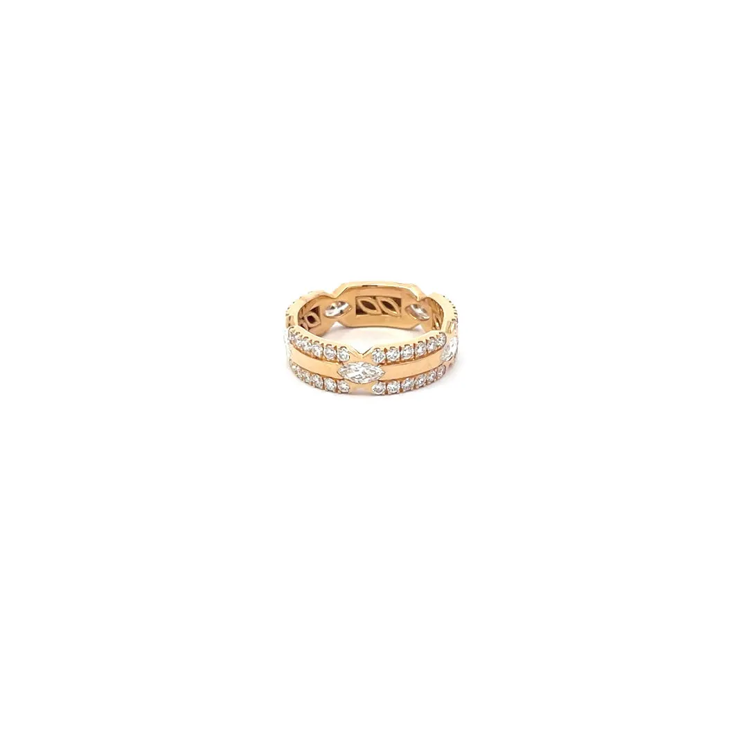 Rose Gold and Diamond Band