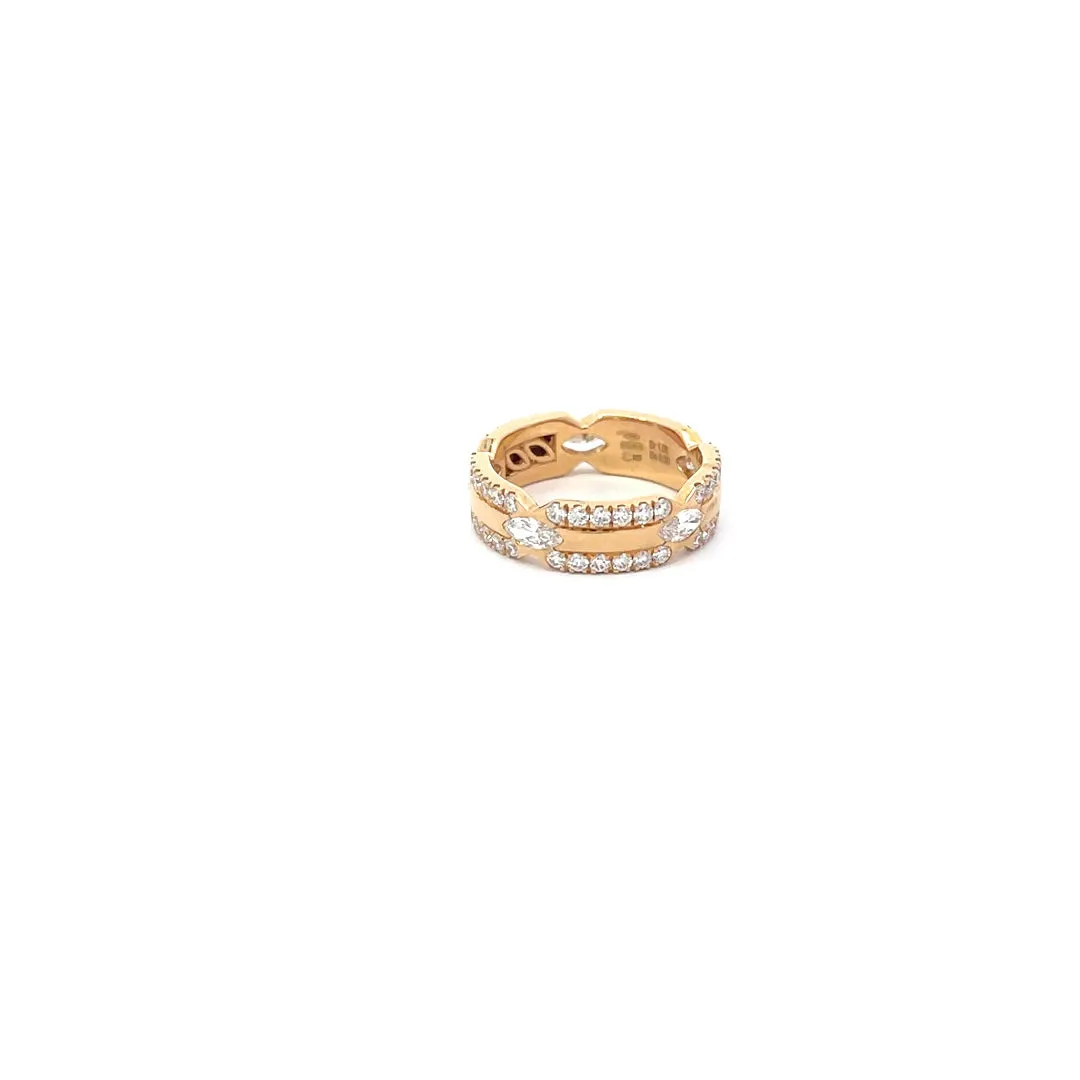 Rose Gold and Diamond Band