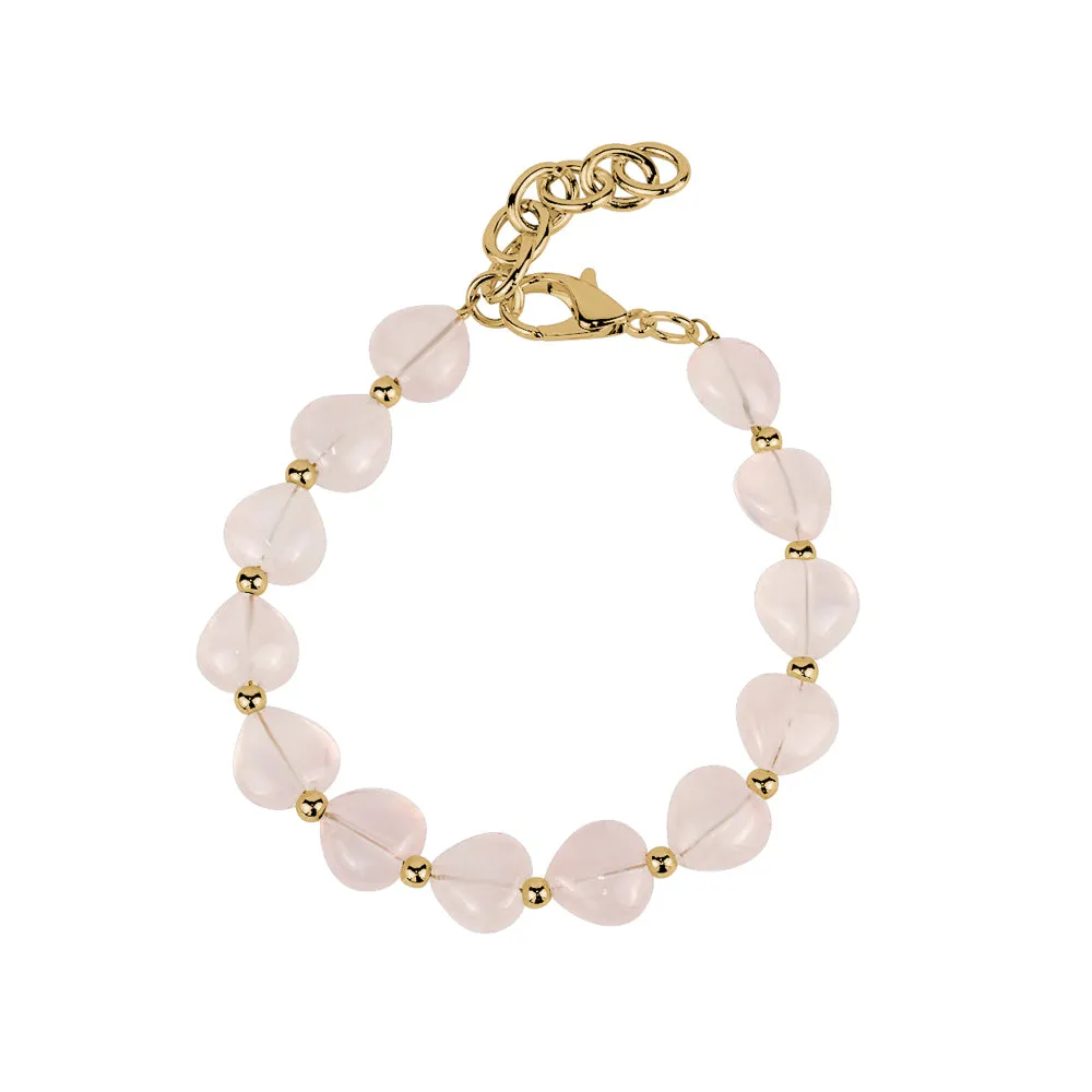 ROSE QUARTZ HEART BRACELET