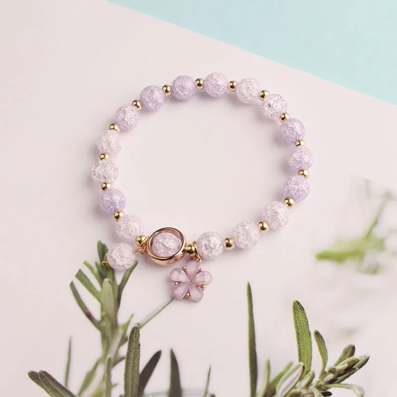 Rose sisi Korean pop style fresh and sweet beach style wrist bracelets for Girl female bracelet set jewelry for women girl