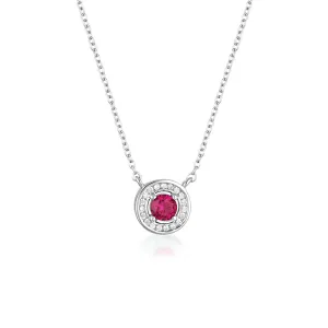 RUBY HALO NECKLACE