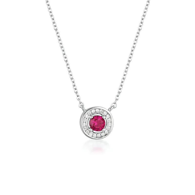 RUBY HALO NECKLACE