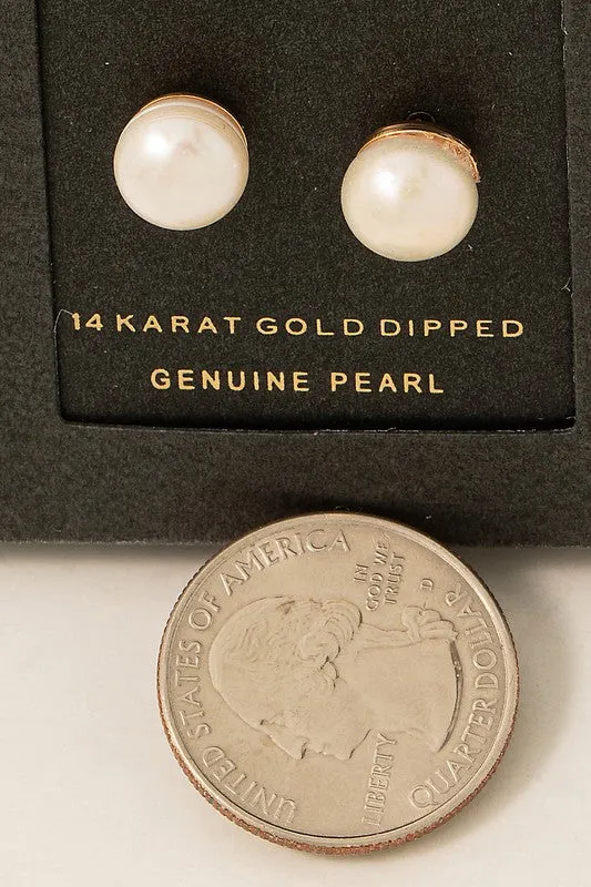 Secret Box Pearl Stud Earrings