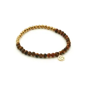 Silk & Steel Party At The Front Bracelet - Tigers Eye/Gold