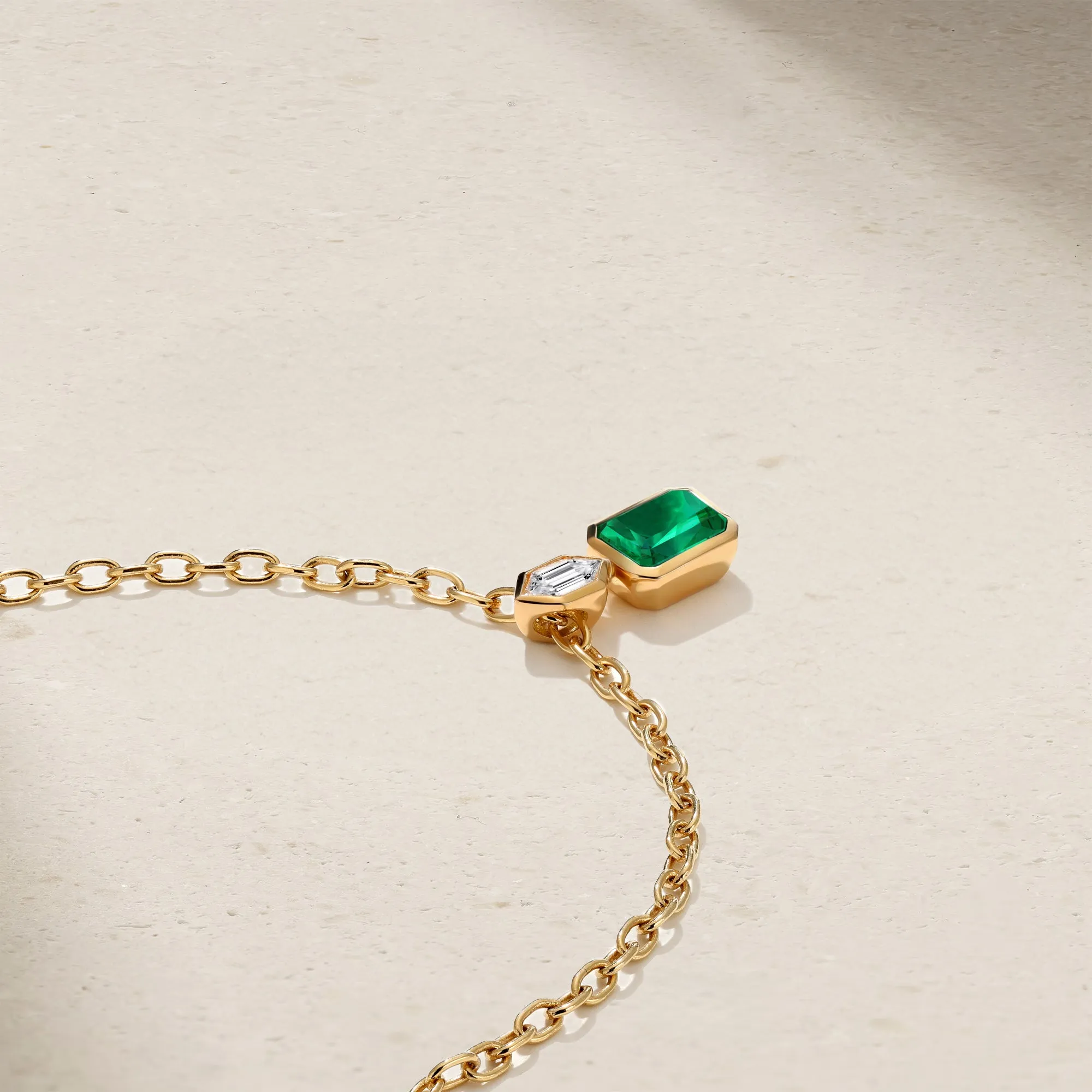 Silky Emerald and Diamond Pendant