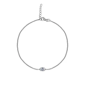 Sirius - Timeless Solitaire - Sterling Silver Bracelet