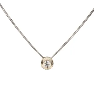 Small Aurora Diamond Necklace in White Gold