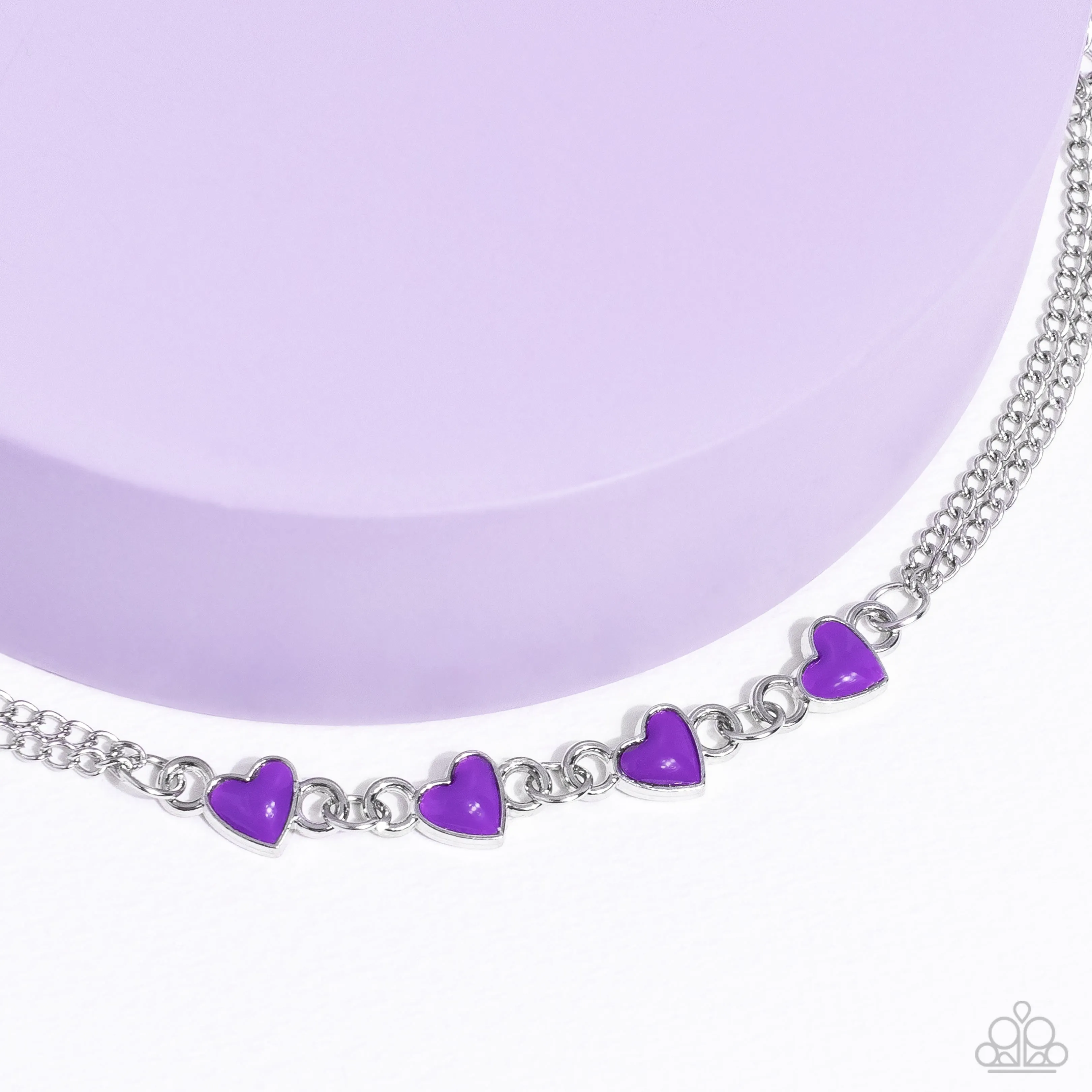 Smitten Sweethearts - Purple Bracelet - Paparazzi Accessories