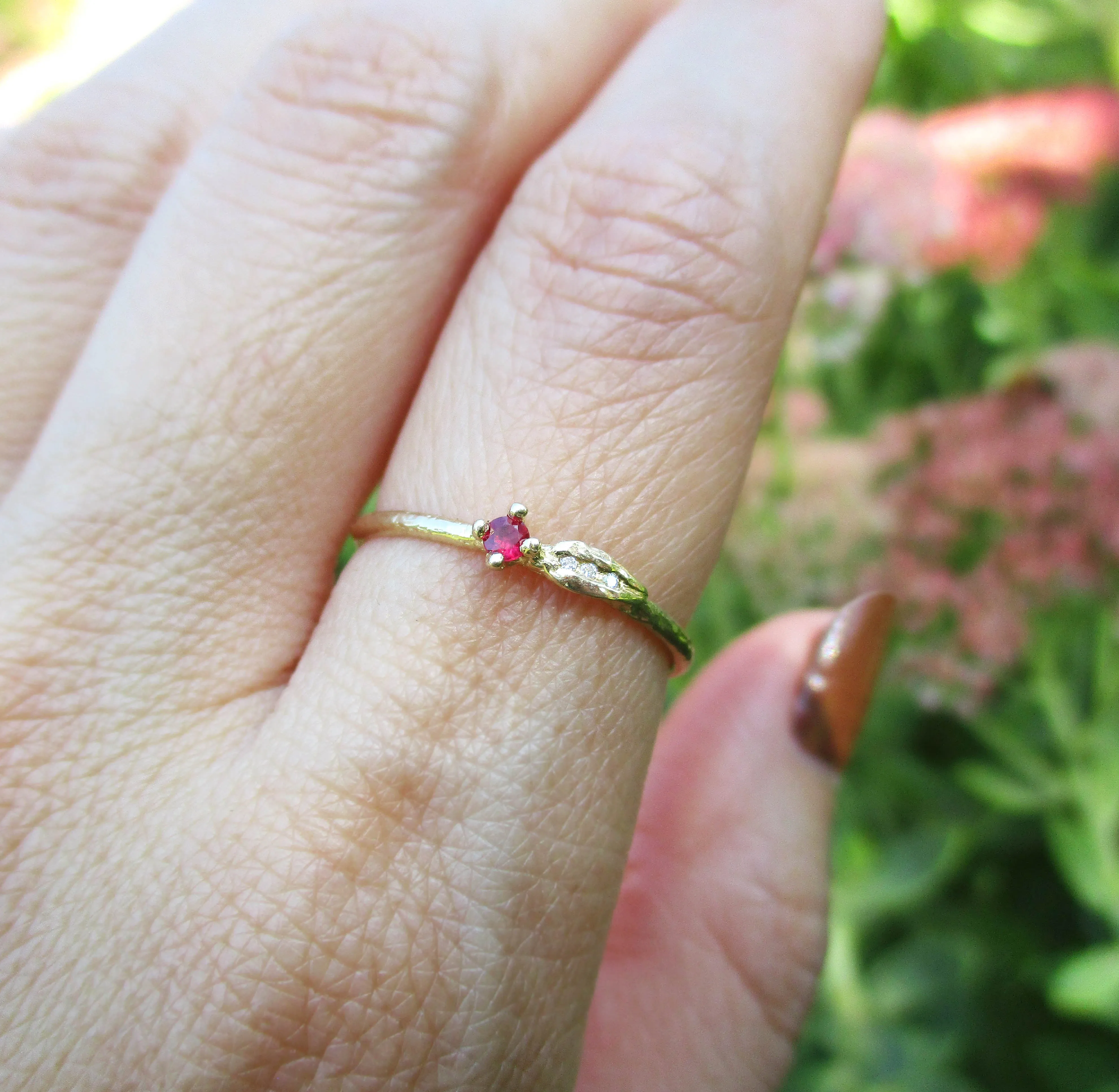 Sprout Ruby Ring