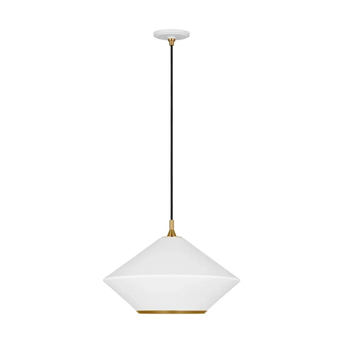 Stanza 19 in. Pendant Light Matte White Finish