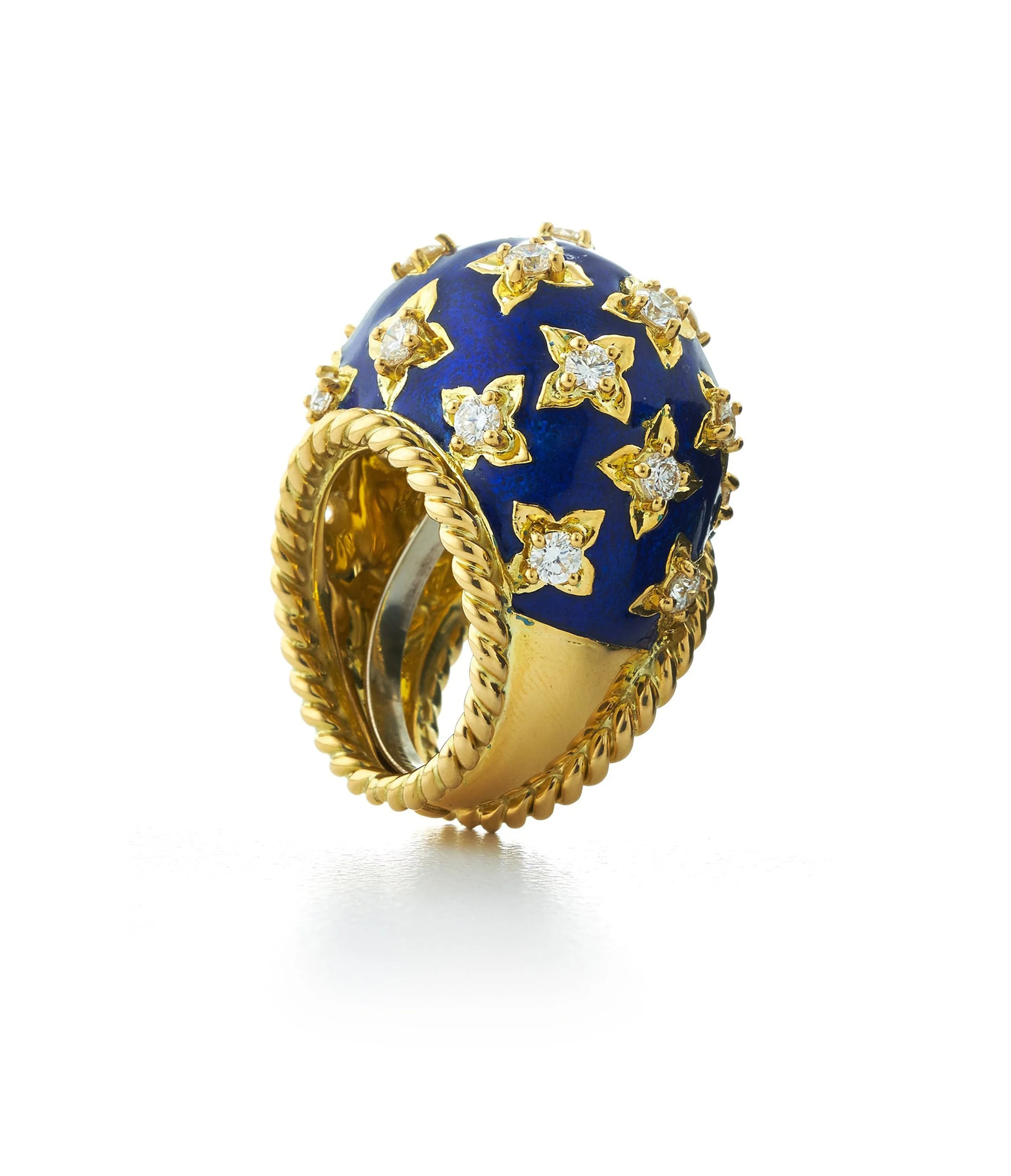 Star Ring, Blue Enamel