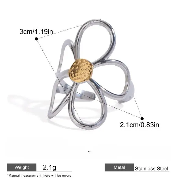 Sterling Daisy Silver Ring JLTR0433