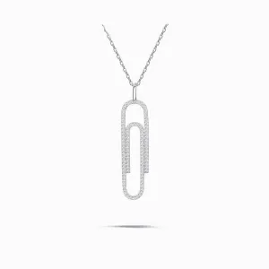 The Silver Secretary Pendant Necklace