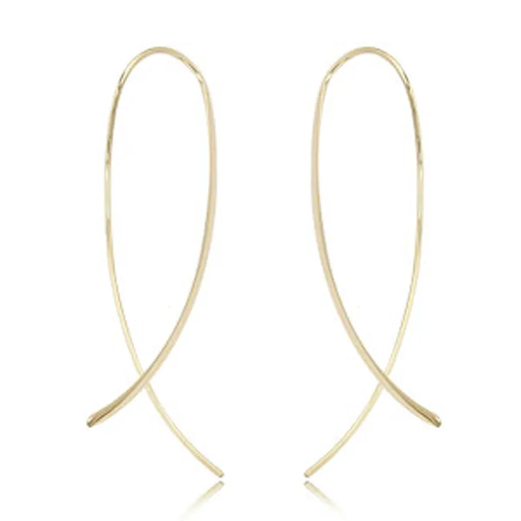 Threader Wire Earrings, 14Kt