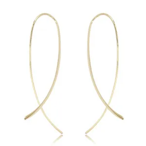 Threader Wire Earrings, 14Kt