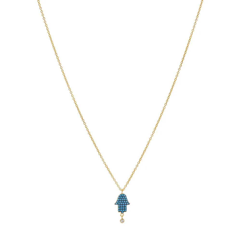 Turquoise Hamsa Necklace