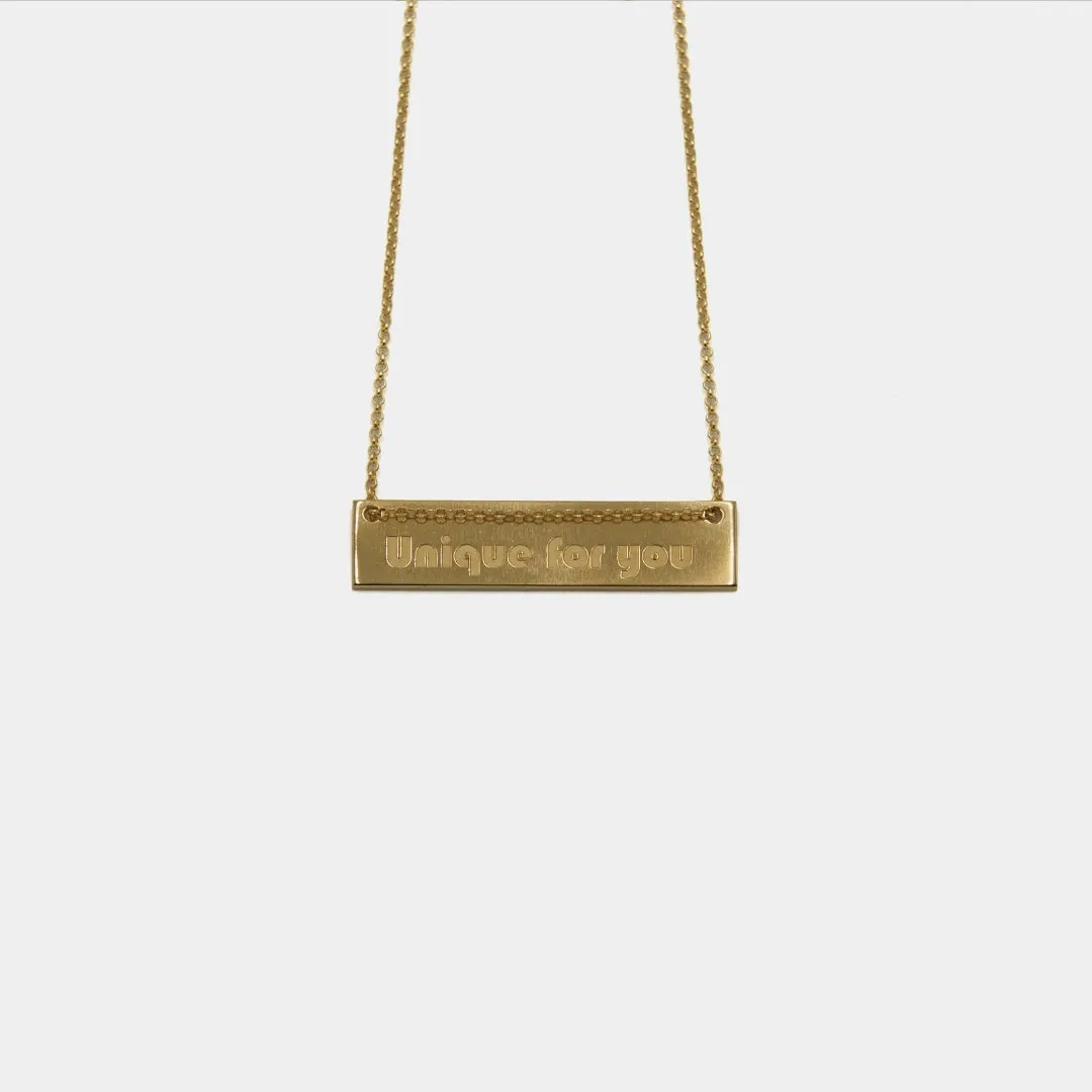 Unique for you - necklace - gold plated