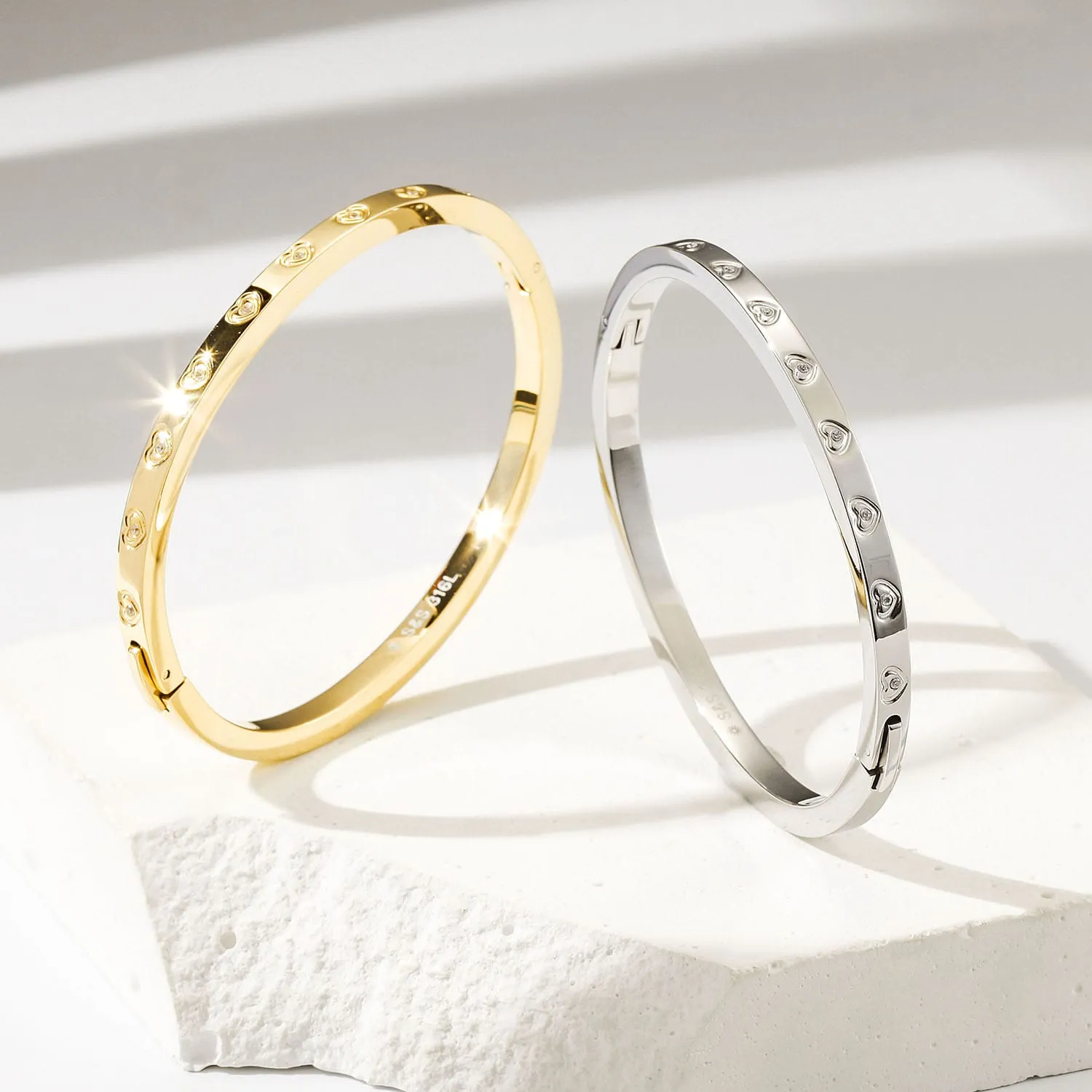 Valentina Bangle Yellow Gold Finish