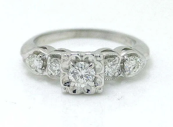 Vintage 1950s 3/4ct Diamond Engagement Ring