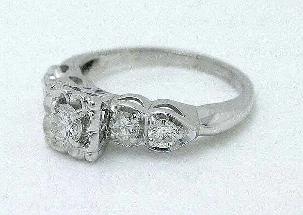 Vintage 1950s 3/4ct Diamond Engagement Ring