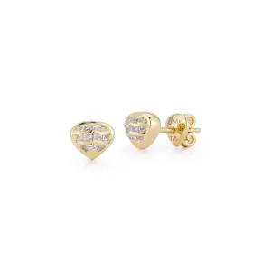 White Diamond Venus Shield Studs