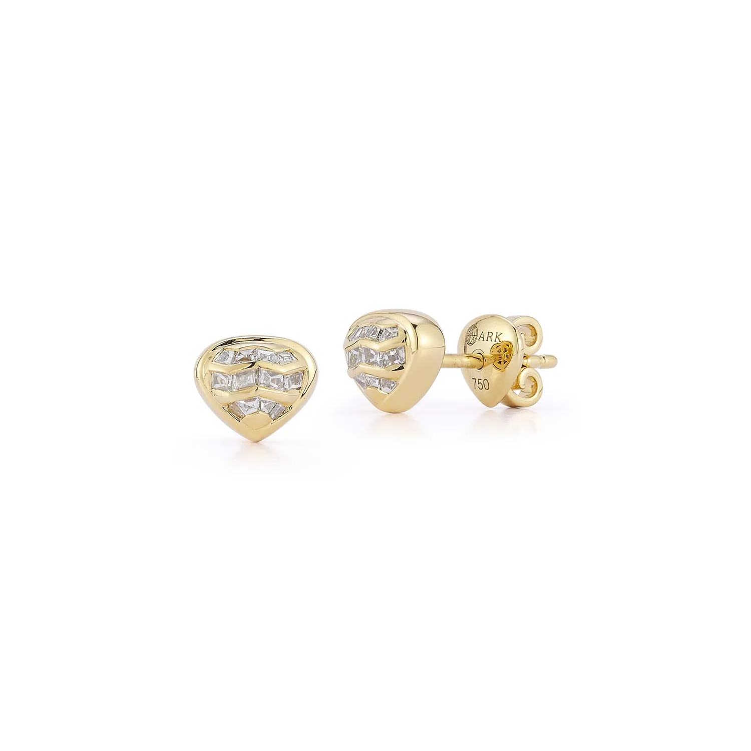 White Diamond Venus Shield Studs