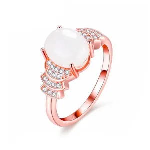 White Jade Stone Ring