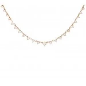 Yellow Gold Riviera Diamond Necklace, 1.02CTW